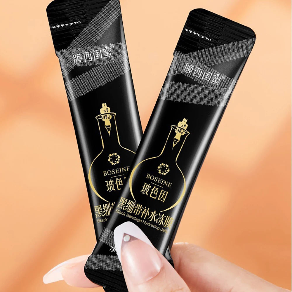 20Pcs Pro-Xylane Black Bandage Fruzen Mask Nourishing Moisturizing No Wash Sleeping Facial Mask Improve Dry Roug Beauty Masks