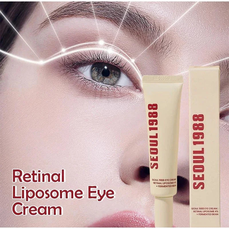 Eye cream jar for firming skin and reducing dark circles and puffiness