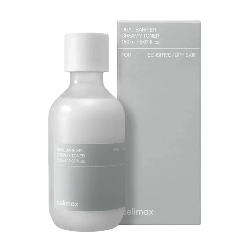 Celimax Double Barrier Repair Cream & Toner Duo — Ceramide & Peptide — Full K-Beauty skincare routine diagram