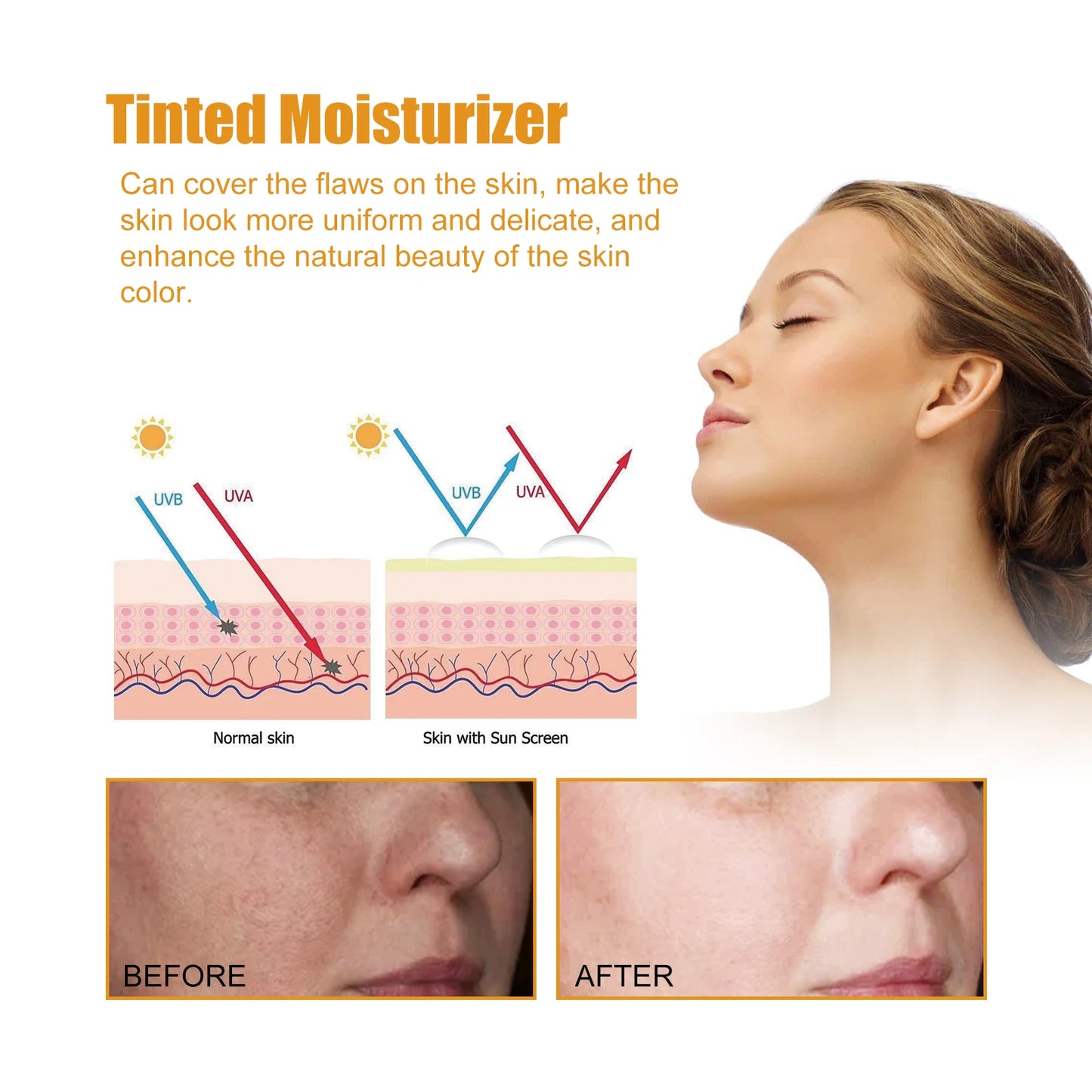 HOYGI — UV Shield Brightening Cream — Before and after skin brightening results