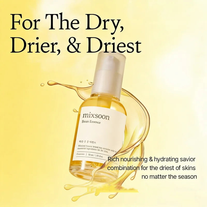 Mixsoon Bean Essence Pore Refining Serum — Bean Essence — Dropper and serum texture close-up