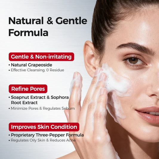 NING Amino Acid  Clarifying Facial Cleanser + Salicylic Acid – Deep Cleansing, Oil Balance & Smooth-Looking Pores, Blemish Comfort