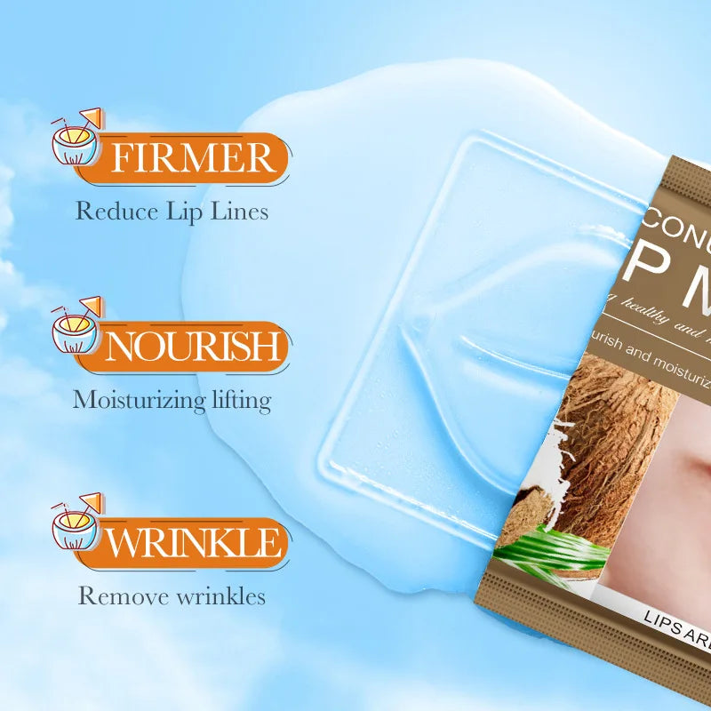 SADOER Fruit & Collagen Crystal Gel Lip Mask — Collagen & Fruit Extract — Before and after lip plumping result