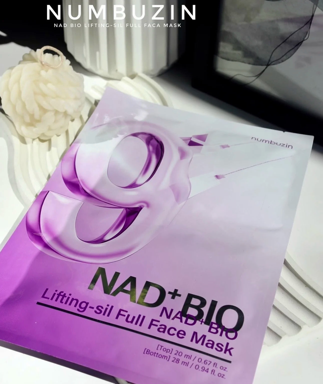 Numbuzin No.9 NAD+ BIO Lifting Mask — NAD+ bio lifting — sheet mask packaging front