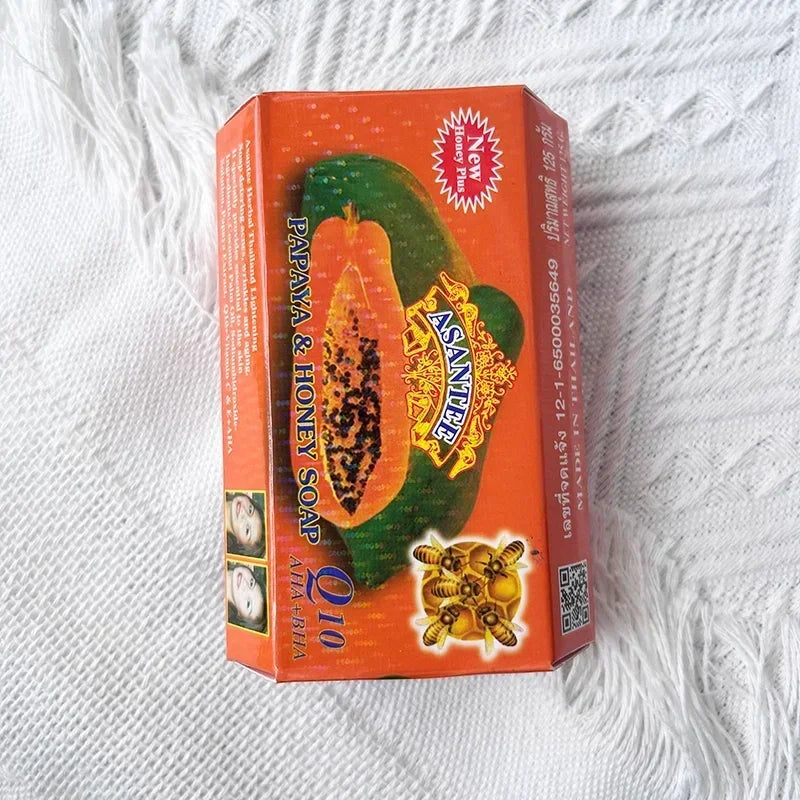 ASANTEE Papaya Honey Herb Soap — Papaya & Honey — Before and after skin brightening on arm