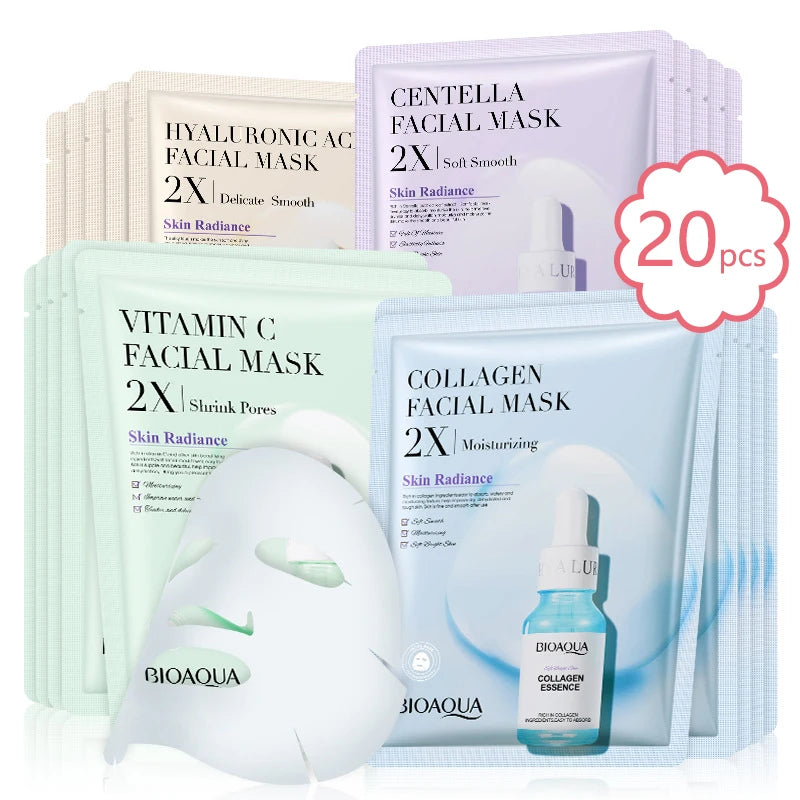 Centella collagen sheet mask with vitamin C and hyaluronic acid