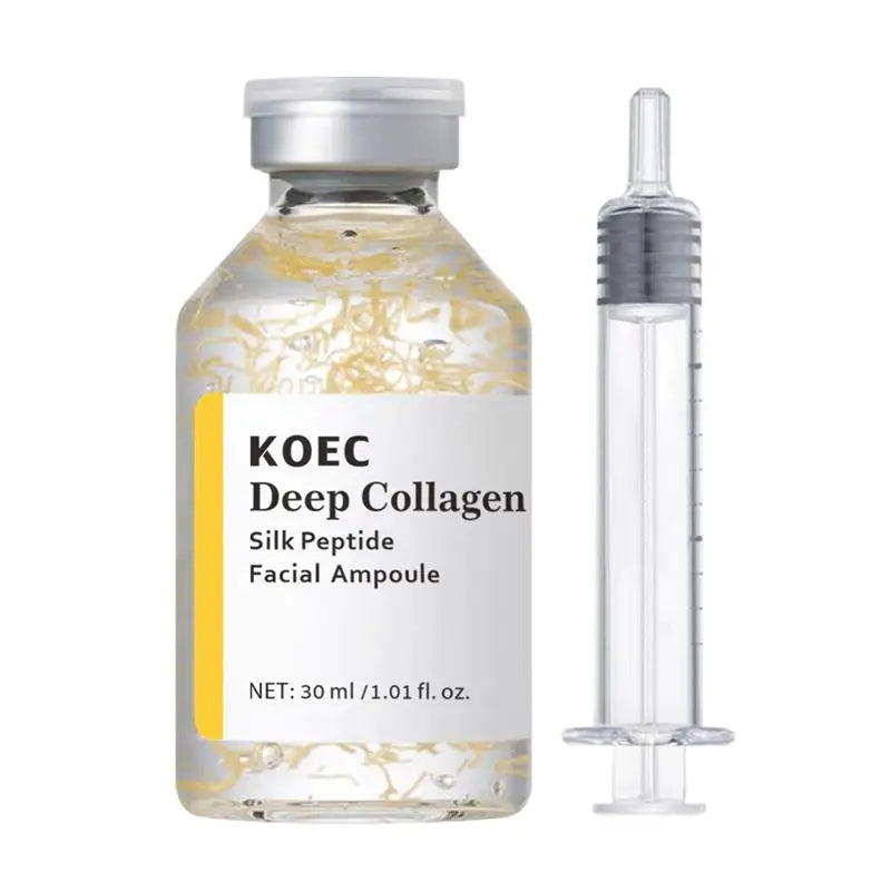 Pink peptide ampoule serum bottle for facial brightening and calming