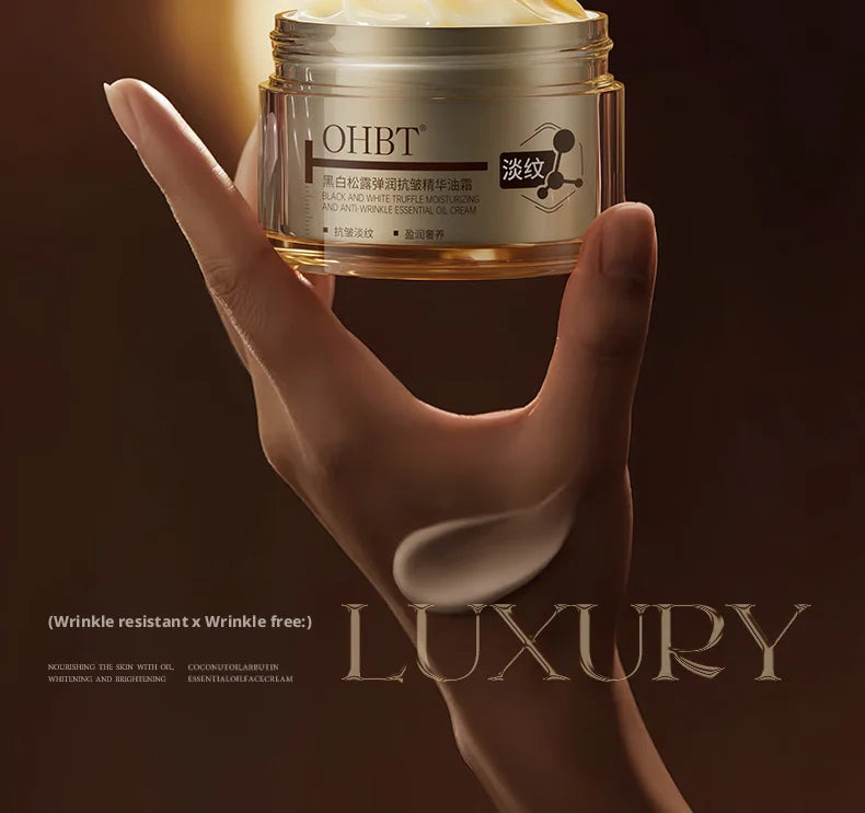 OHBT Black and White Loose Face Cream tightens, anti-wrinkle, reduces fine lines, removes yellowing, hydrates and moisturizes