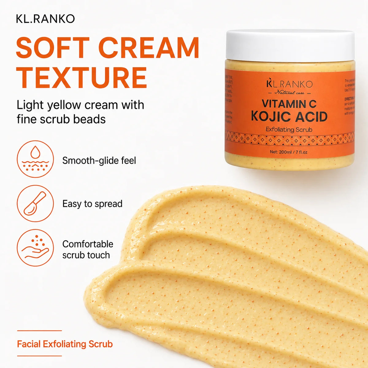 KL.RANKO Vitamin C Kojic Acid Scrub — 200 ml — product gallery image 2