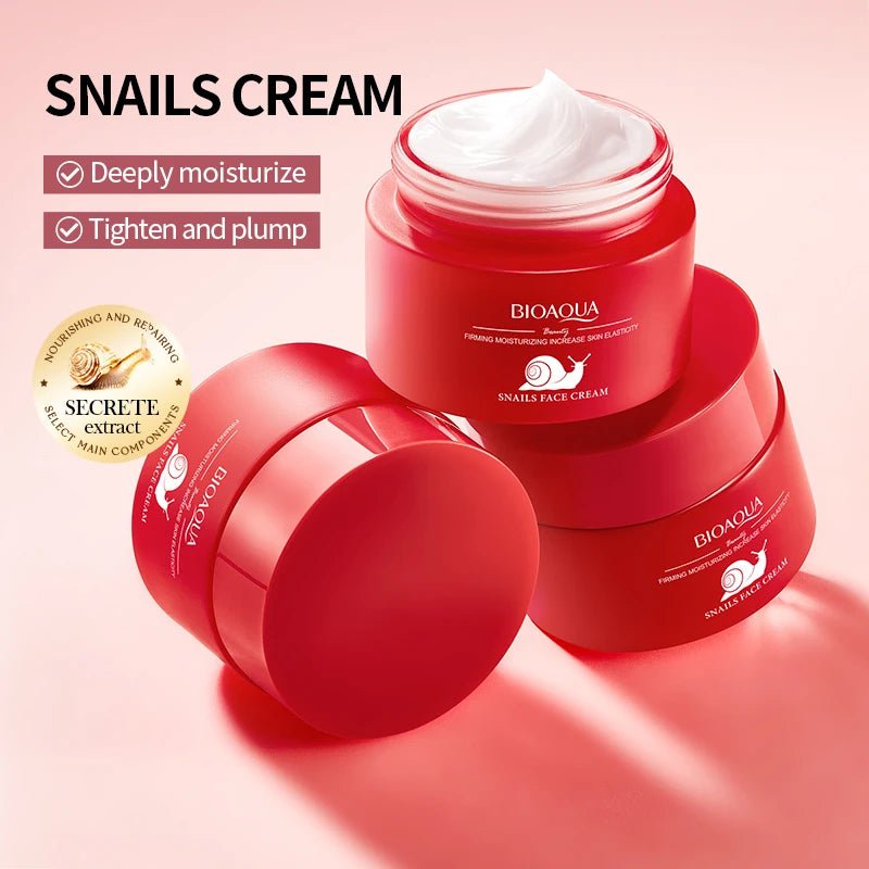 BIOAQUA Nicotinamide Snail Collagen Face Cream — Nicotinamide & Snail Collagen — Nicotinamide and snail collagen ingredient illustration