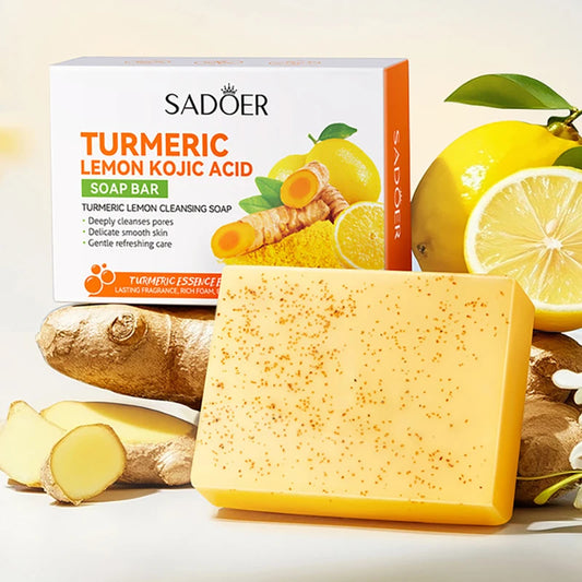 SADOER Turmeric Kojic Acid Brightening Handmade Soap