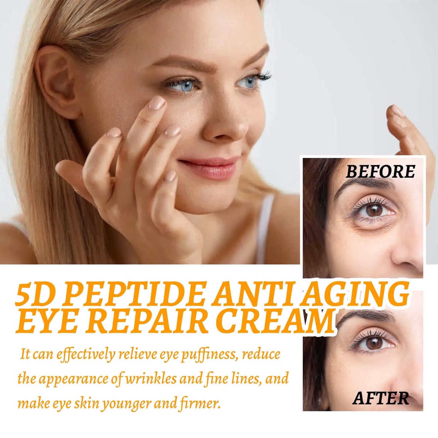 Hoygi 5D Peptide Eye Cream — 5D peptide complex — product box packaging