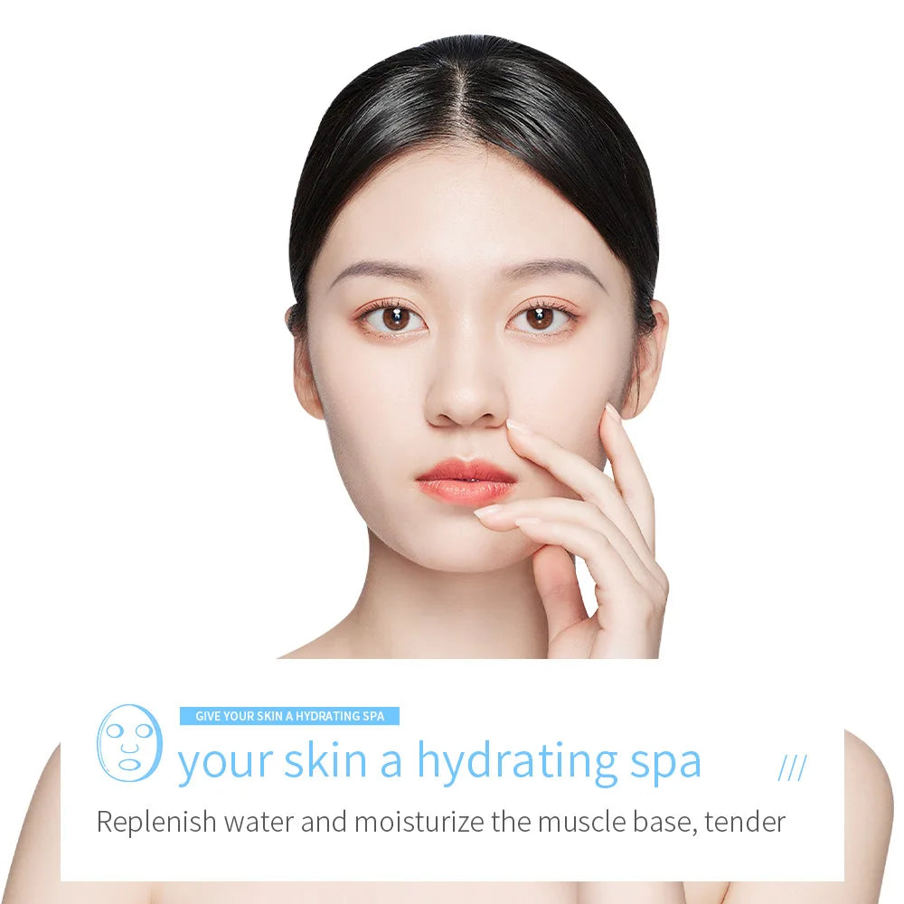 Facial sheet mask with centella, collagen, vitamin C, and hyaluronic acid serum