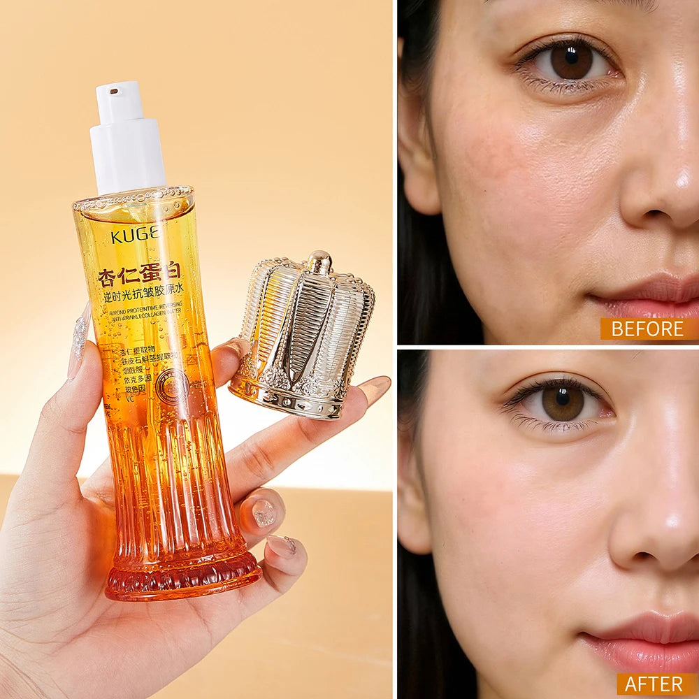Almond Protein Firming Lifting Facial Care Water Lotion Moisturize Improve Dull Rejuvenation Face Lotion Face Toner Skincare