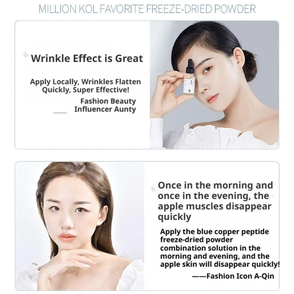 GHK-Cu Blue Copper Peptide Serum Set — 98% GHK-Cu copper peptide — powder and solution mixing