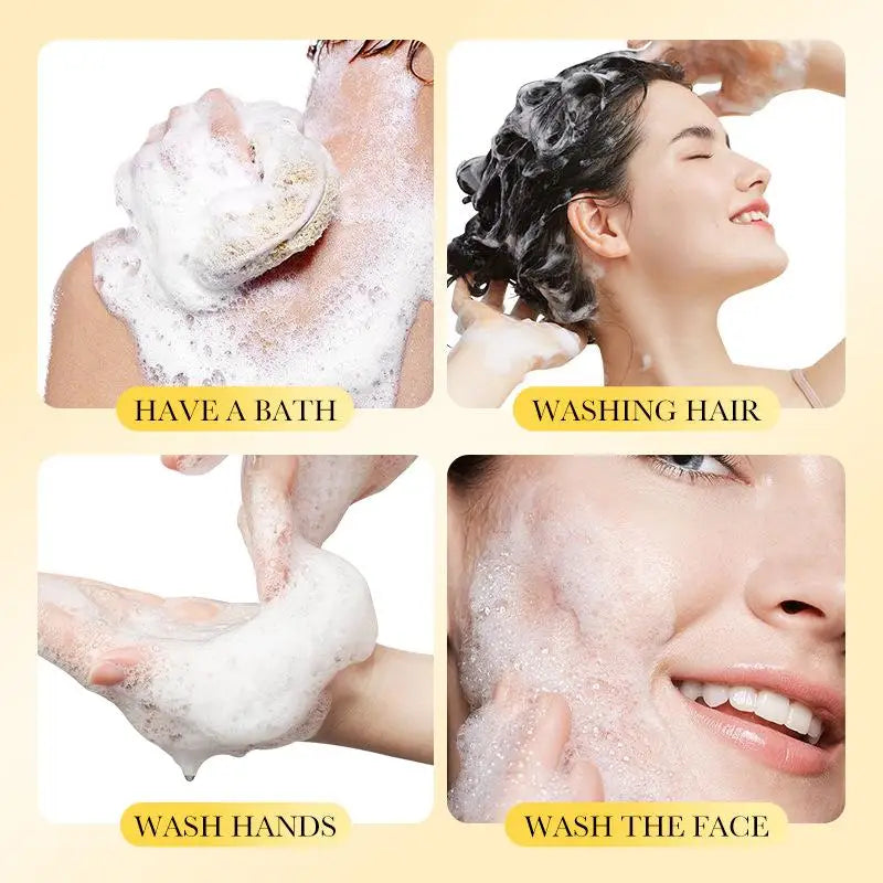 Sulfur soap bar formulated to remove mites and moisturize the skin.