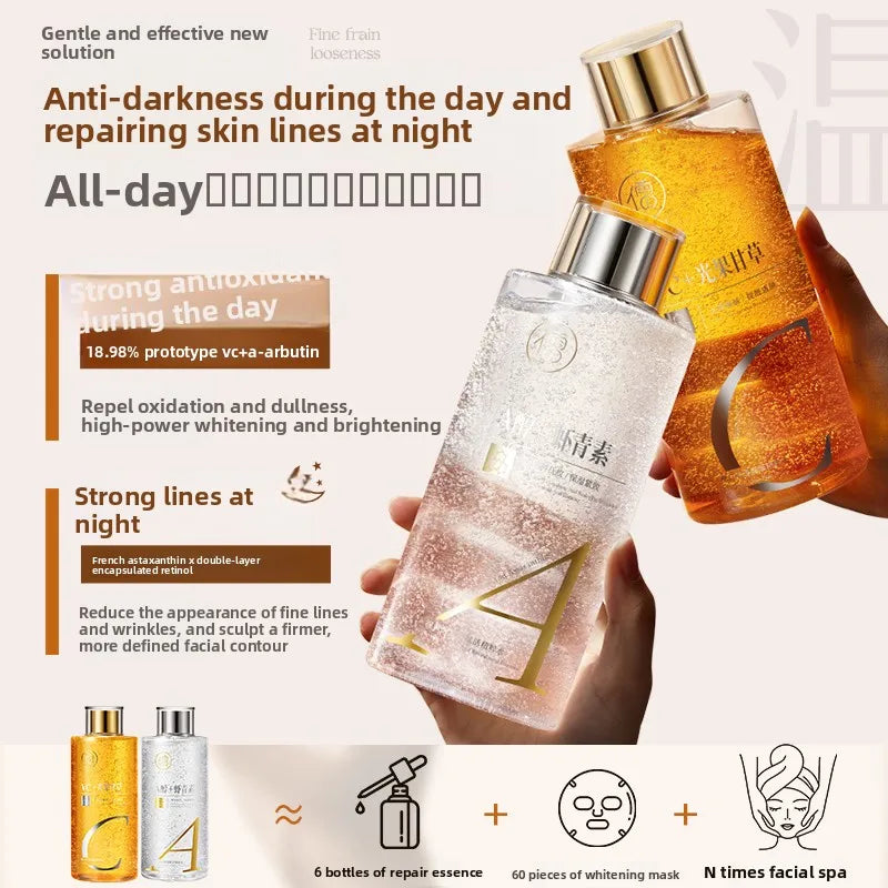 RUYI Arbutin Toner Radiant Water Hydrating Moisturizing Essence Yellowing Removal Brightening Pore Shrinking for Skin Care