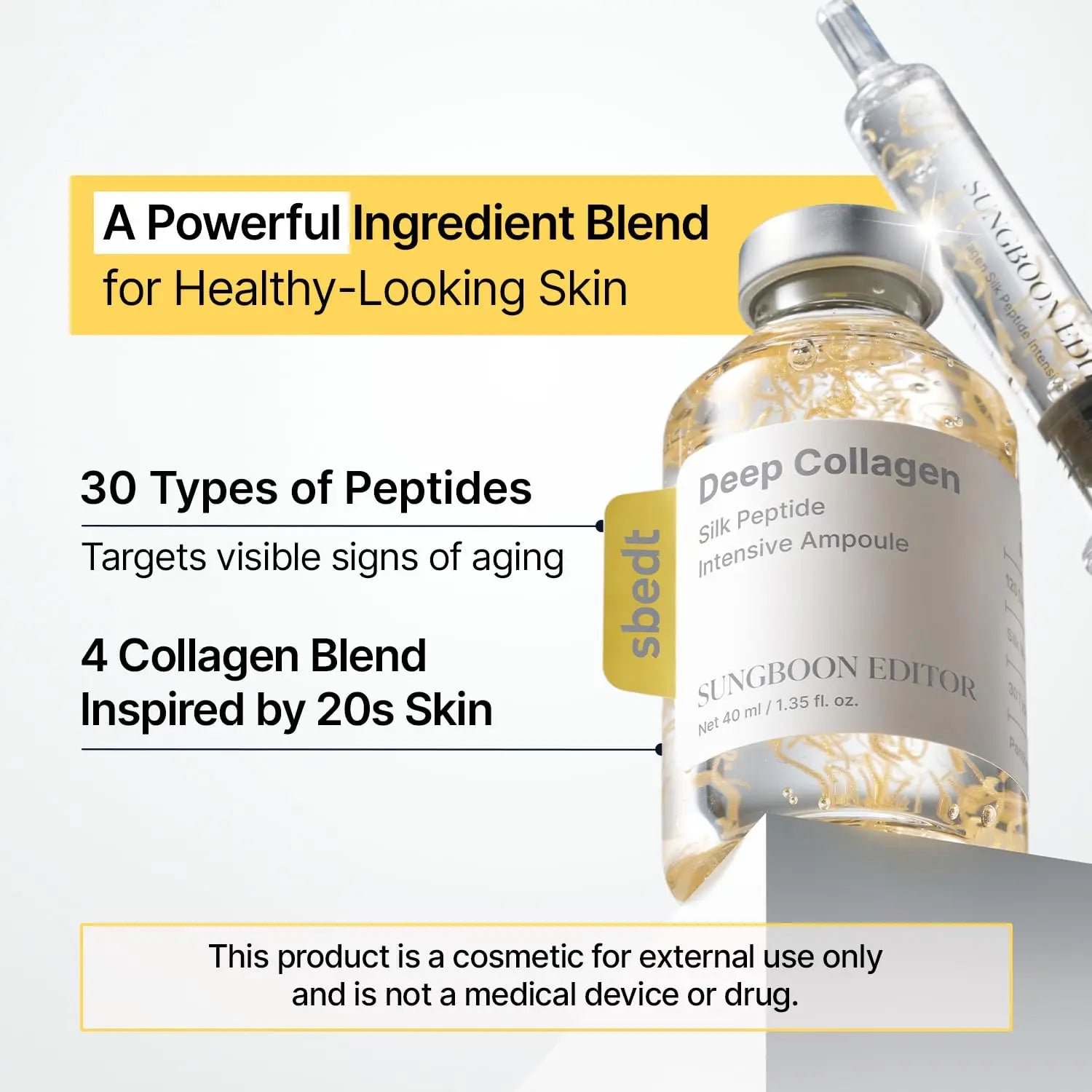 Pink vitamin brightening serum ampoule bottle