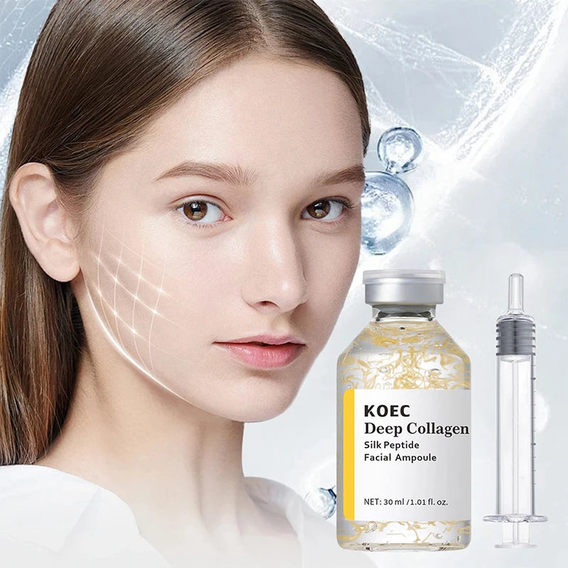 KOEC PDRN Silk Polypeptide Ampoule — PDRN + silk peptide — product with box flat lay