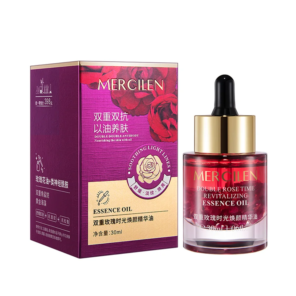Revitalizing essence oil bottle with double formula