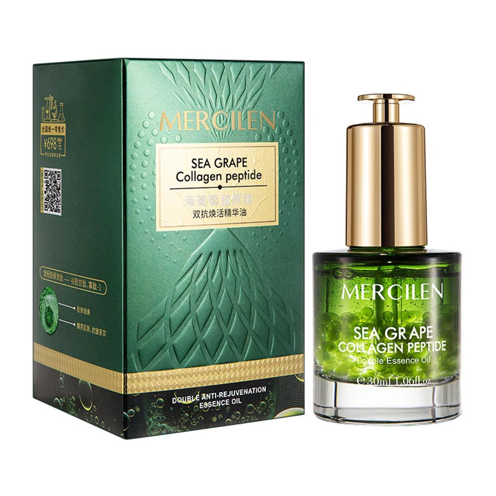 MERCILEN Sea Grape — Collagen Peptide — Essence oil bottle on white background