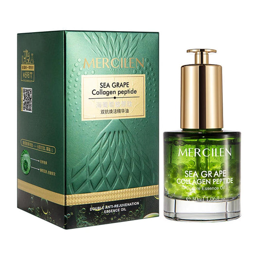 MERCILEN Sea Grape — Collagen Peptide — Essence oil bottle on white background