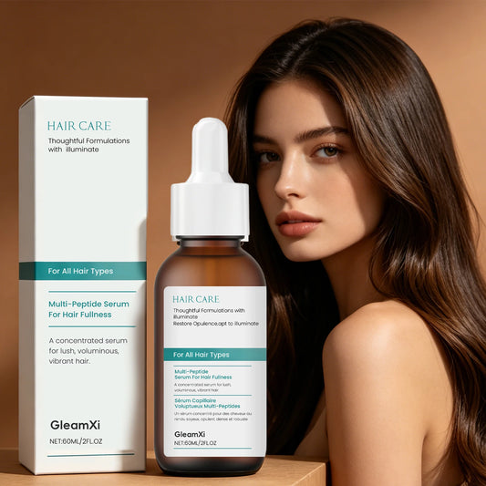 SkinSwaag Beauty — Gleam Xi Hair Serum — Product packaging front detail with label