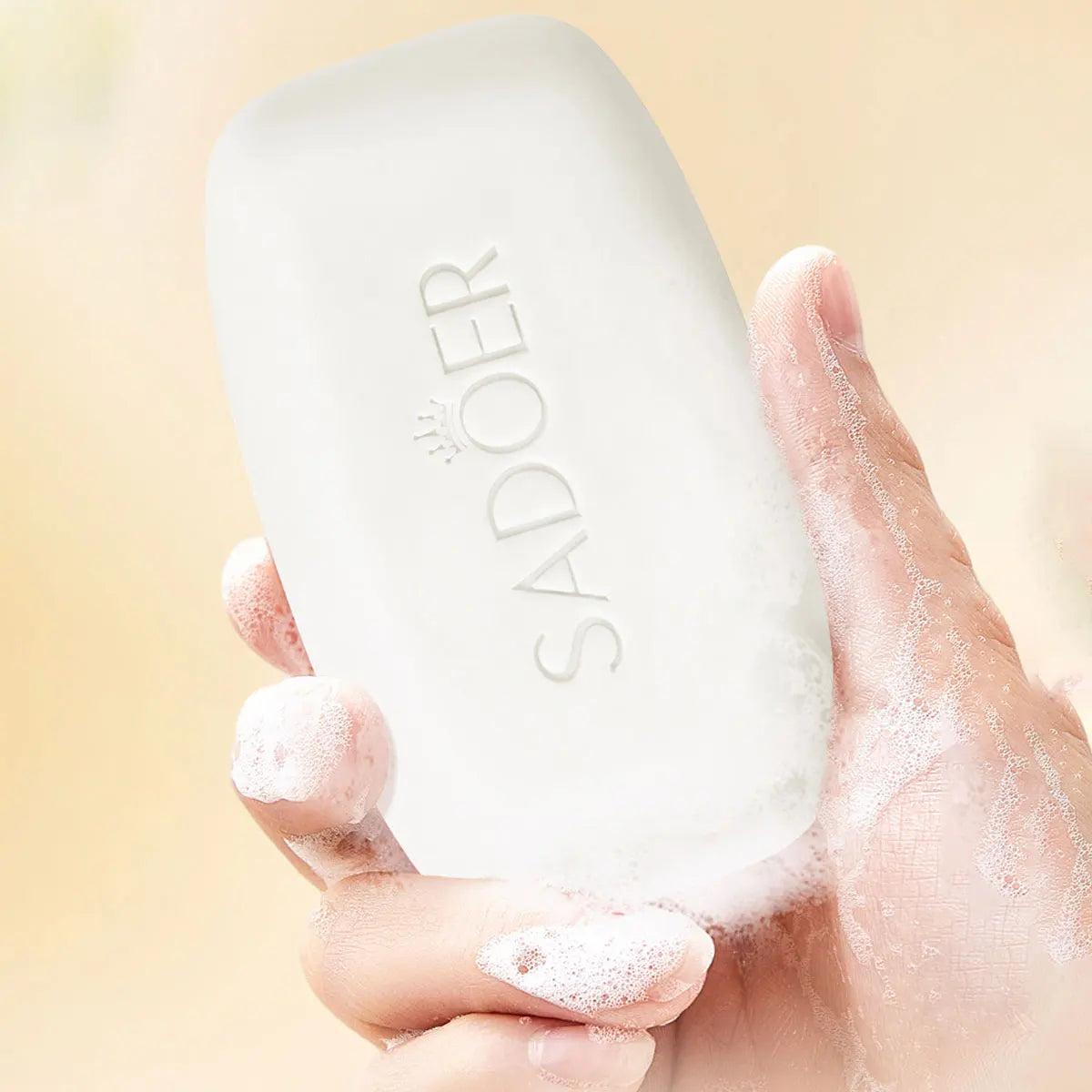 Facial cleansing soap bar with rice, salicylic acid, and niacinamide for clearer skin