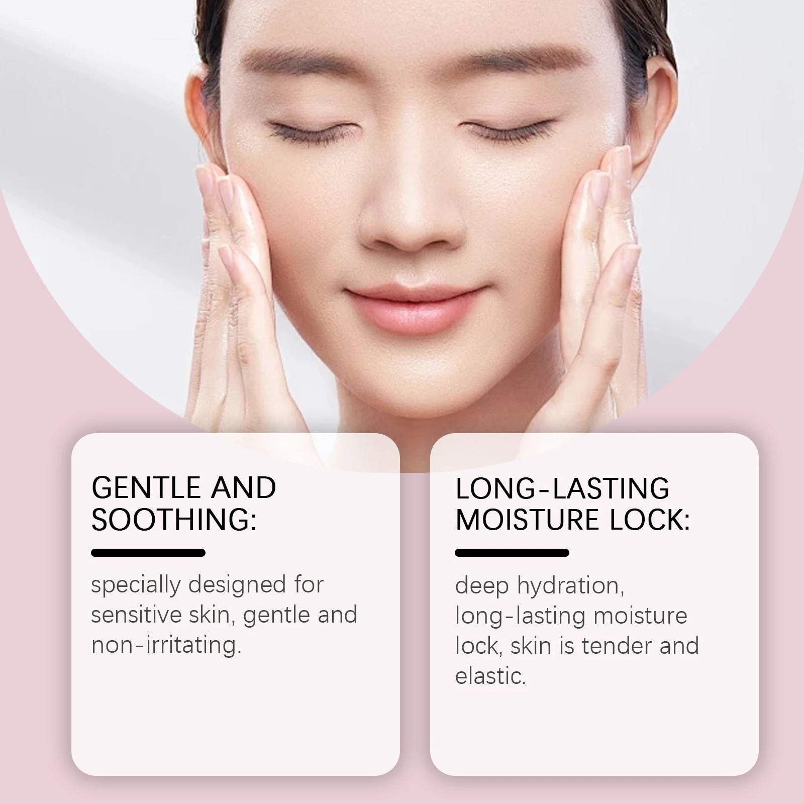 HOYGI Rose Peptide Brightening Glow Toner — rose + peptide — toner texture on hand on white background
