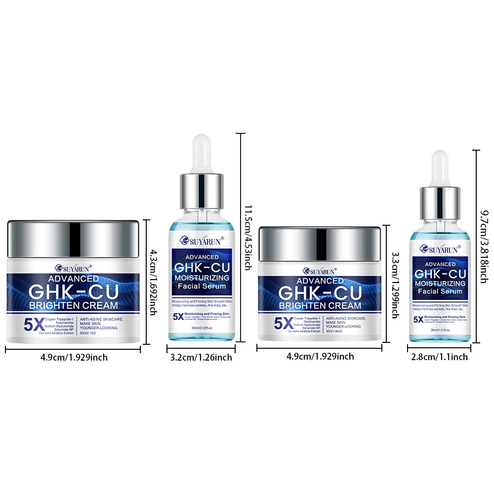 SkinSwaag Beauty SUYARUN GHK-CU Copper Peptide Firming Face Cream & Serum Duo — copper peptide GHK-CU — packaging box on white background