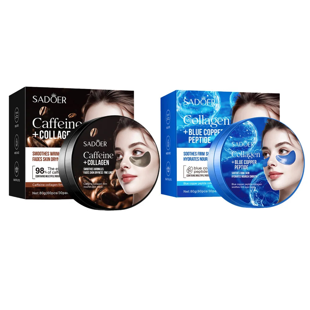 Clear crystal eye patches for under-eye treatment against dark circles and puffiness