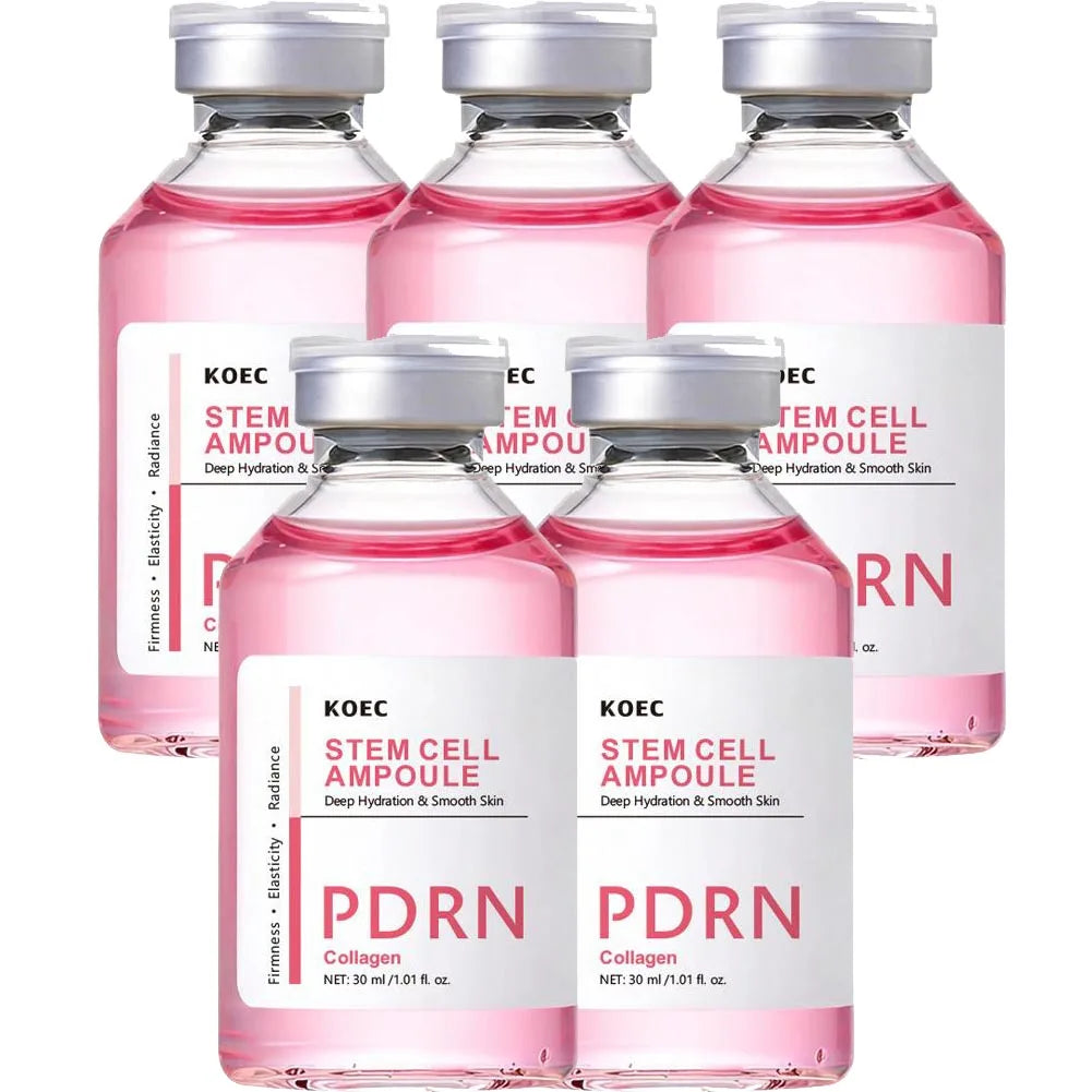 Pink vitamin brightening serum ampoule bottle with PDRN