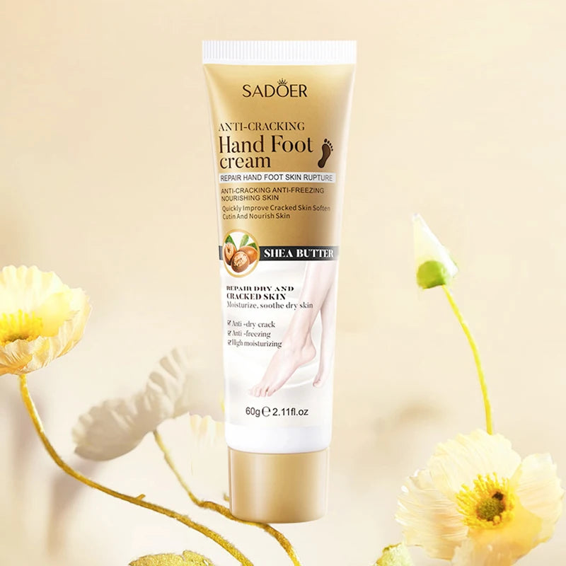SADOER — Repairing Formula — Hand and foot cream tube on white background