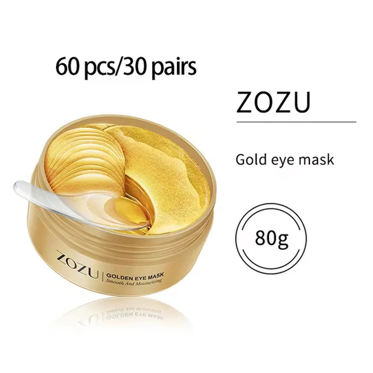 SkinSwaag Beauty CLAFACES — Avocado Gold — Individual eye patch sheet held with tweezers