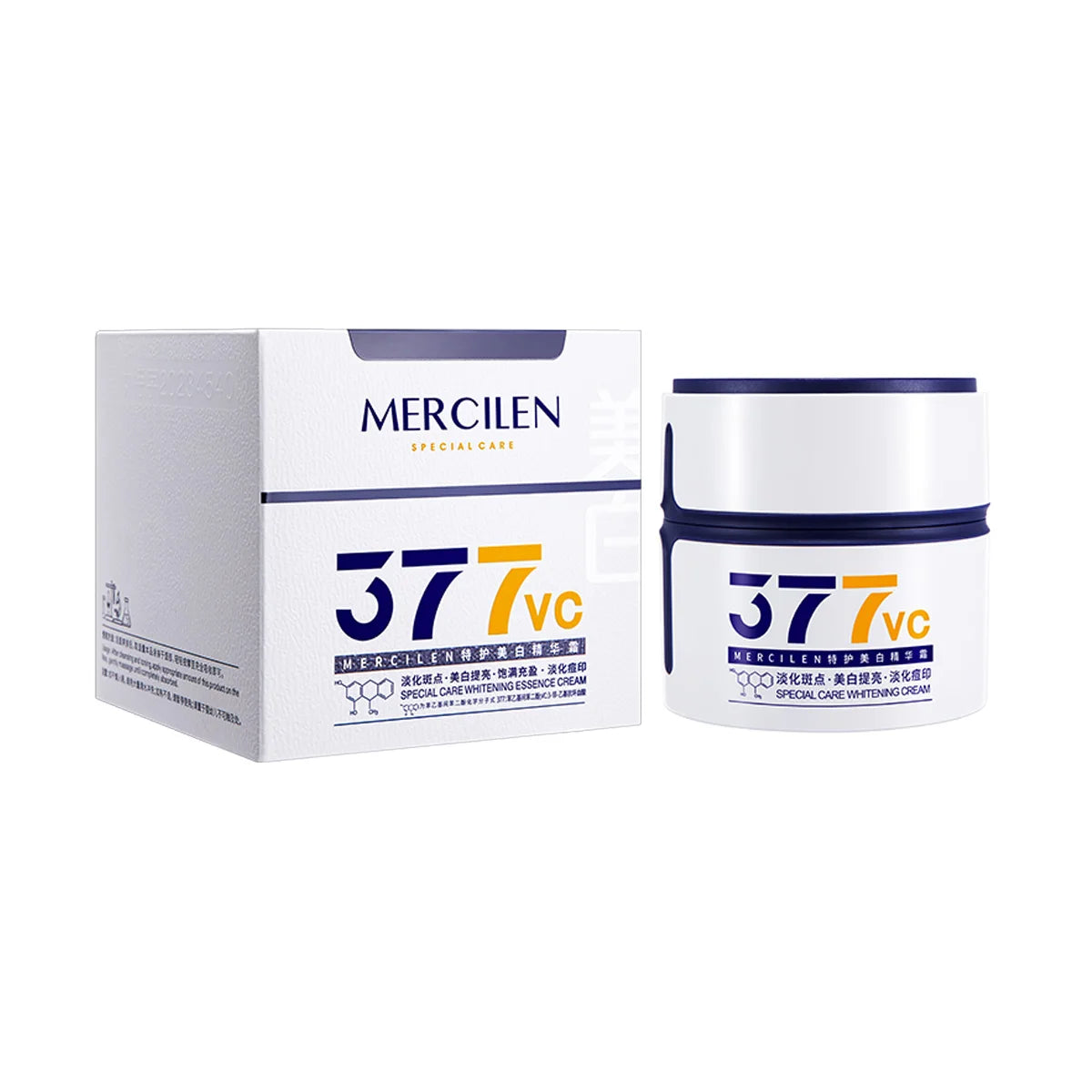 Mercilen Moisturizing Essence Cream 50g, Contains Hyaluronic Acid, Plant-Derived Squalane, and Niacinamide to Moisturize and Brighten Facial Skin, Making Skin Look Younger, Suitable for All Skin Types