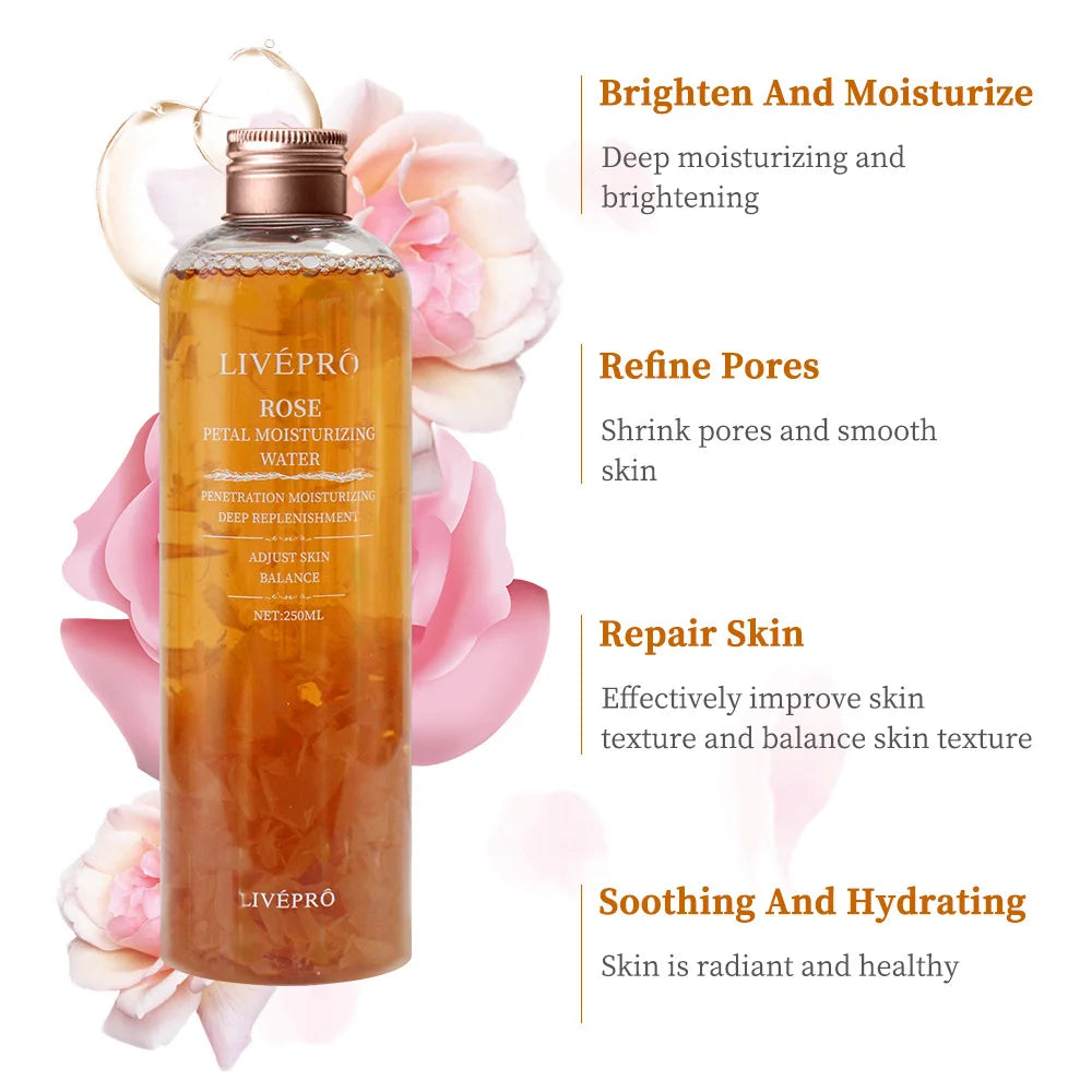 LIVEPRO Rose Petal Toner — rose petal water — product box packaging