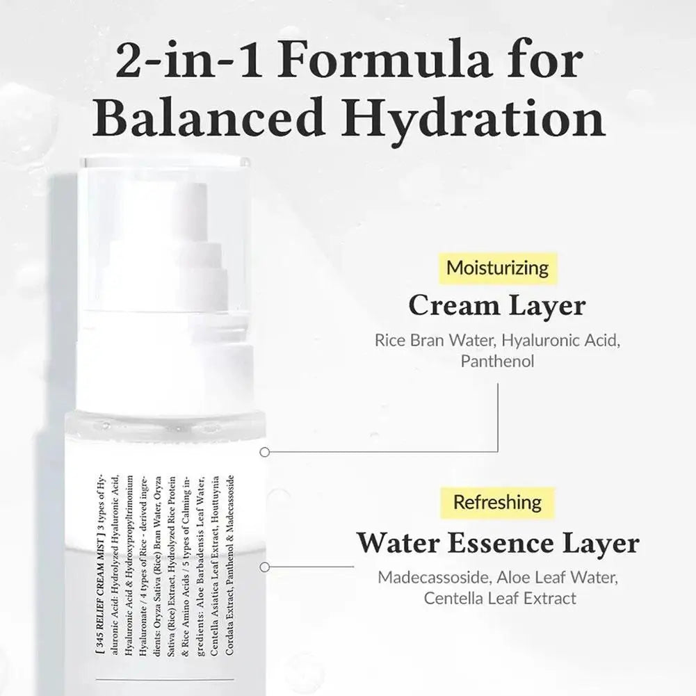 DR ALTHEA 345 Relief Cream Mist — 345 Relief Formula & Antioxidant — Spray mist texture and refreshing detail