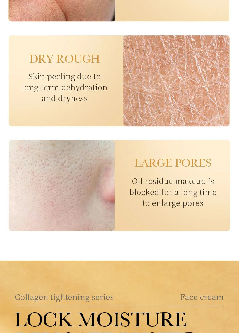 Jar of collagen firming moisturizing face cream for hydrated skin
