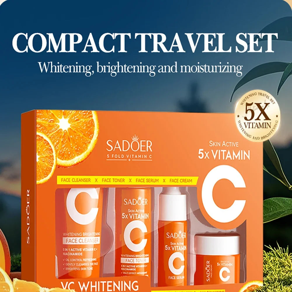 SADOER Vitamin C 5-Piece Skincare Set — Vitamin C — Cream texture and moisturizing detail