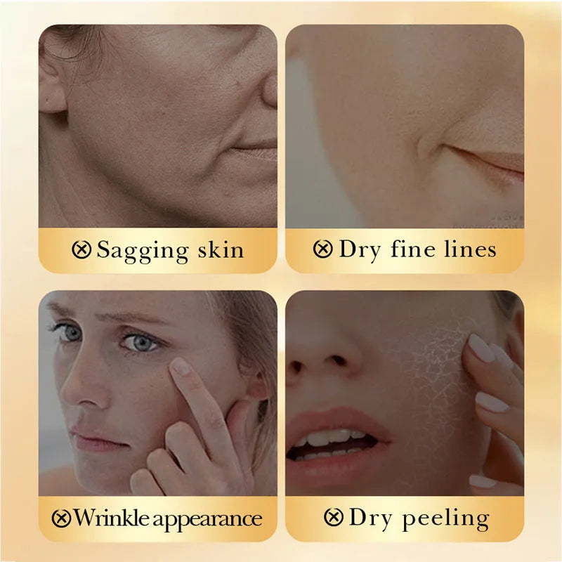 Firming moisturising face cream jar with yeast collagen formula