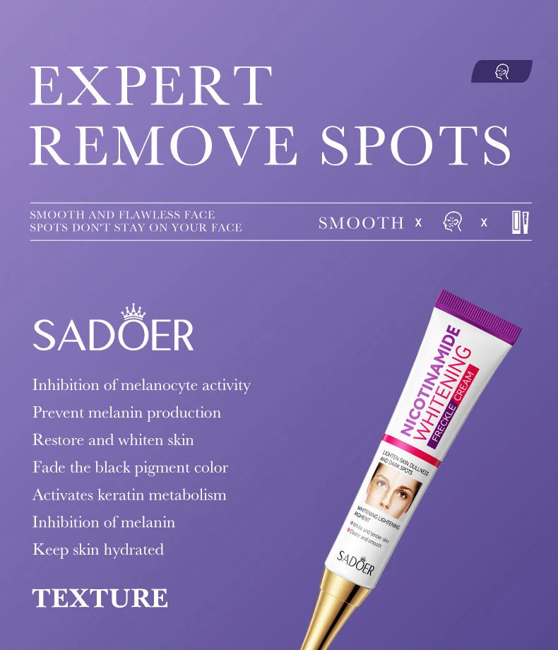 Nicotinamide dark spot correcting essence set with serum bottles and product box