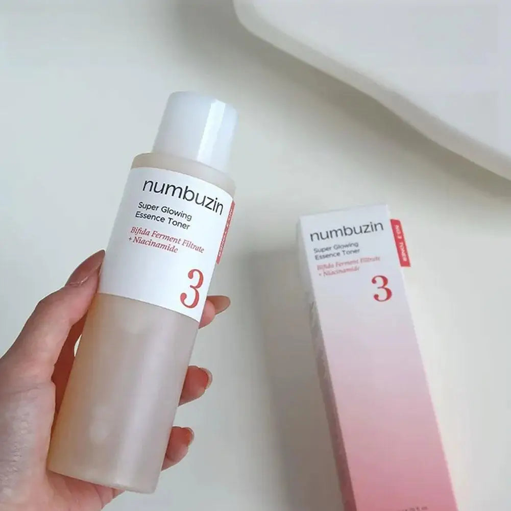 NUMBUZIN No.3+ & No.5+ Brightening Toner Bundle — Bifida Ferment & Niacinamide — No.3+ bottle front view close-up