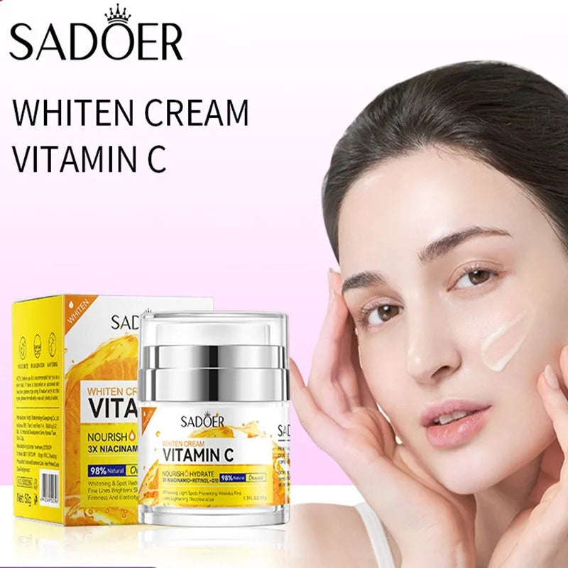 Vitamin C collagen firming hydrating day cream jar