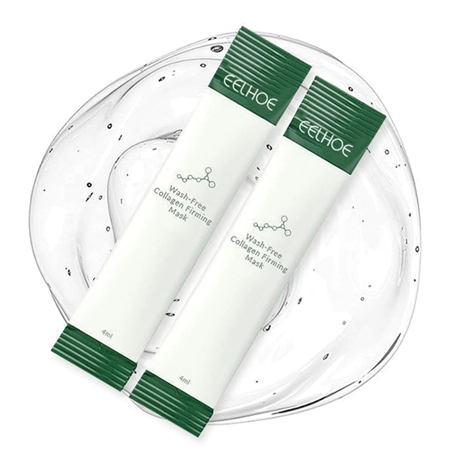 EELHOE Collagen Firming Wash-Free Sleeping Mask — Collagen & Peptide — Gel mask texture on spatula