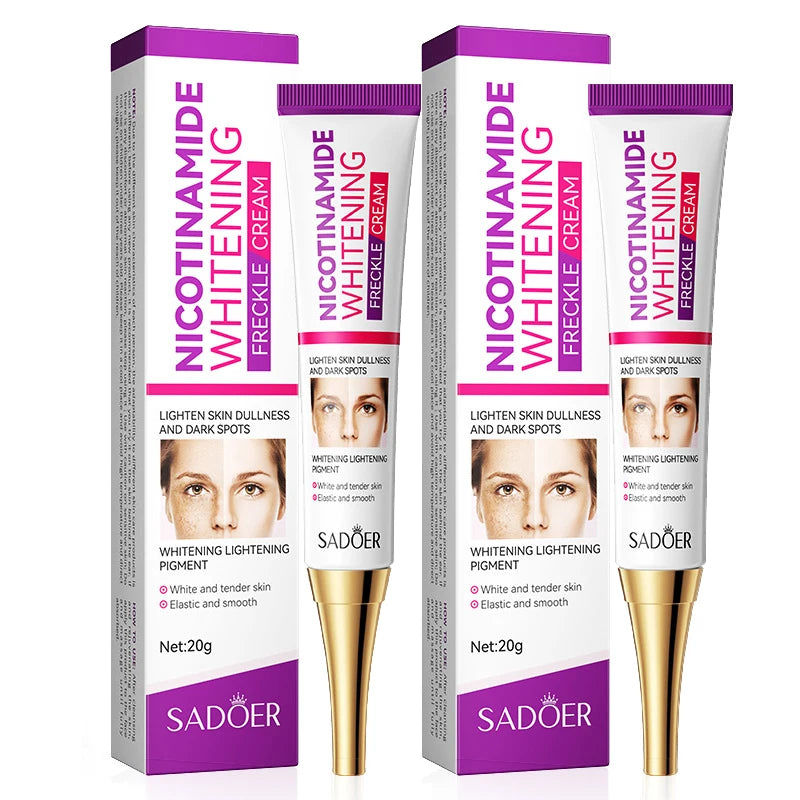 Dark spot correcting nicotinamide essence set with serum bottles