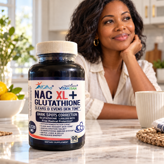 AFAC VITAMISAN NAC XL+ Glutathione 90 capsules, styled lifestyle scene 2