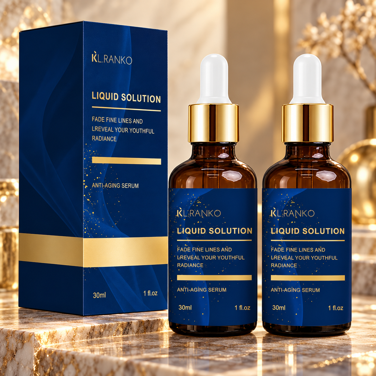 KL.RANKO Liquid Solution Facial Serum Set — 2 × 30 ml — product presentation