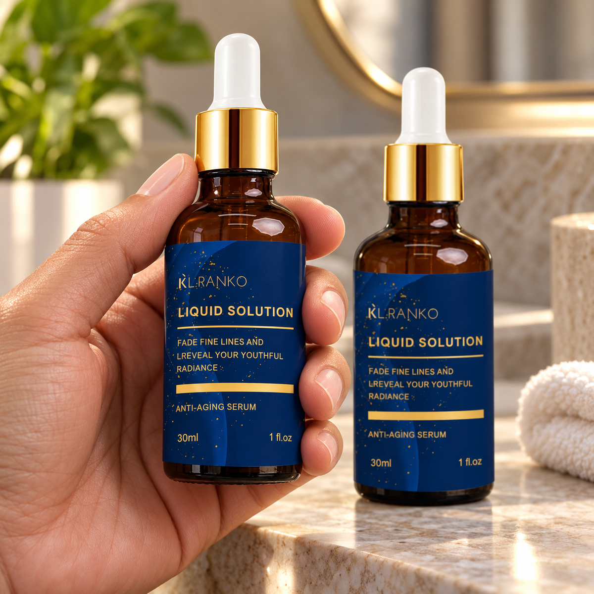 KL.RANKO Liquid Solution Facial Serum Set — 2 × 30 ml — package detail