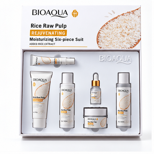 BIOAQUA Rice Raw Pulp Rejuvenating Moisturizing Six-Piece Set — gallery view 1