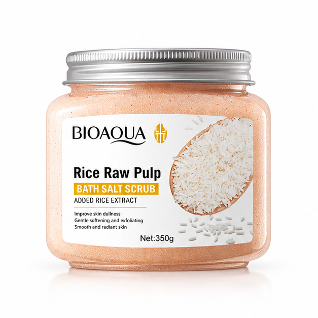 BIOAQUA Rice Raw Pulp Bath Salt Scrub — 350 g — gallery view 1
